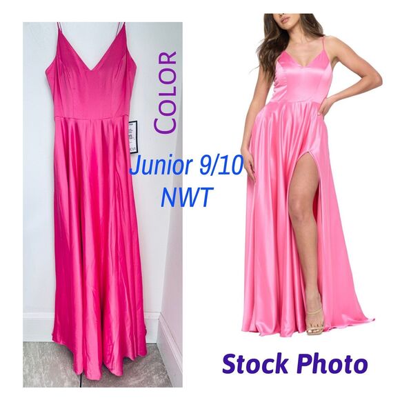 Elegant Barbie Pink Evening Gown - Picture 1 of 11
